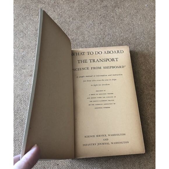 Vintage 1943 WWII Shipboard Science Ocean Transport SC Book The Infantry Journal - Picture 6 of 16